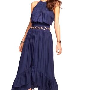 Elegant Navy Blue Women's Dress - Ramy Brook Bianca Midi Dress